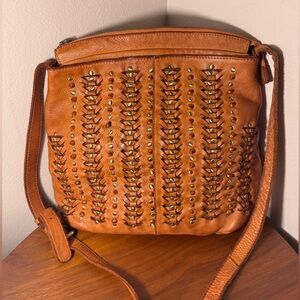 Tan Leather Crossbody Bag